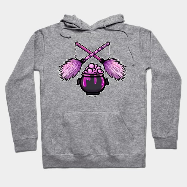 Bubblegum Witch Cauldron Hoodie by Jan Grackle